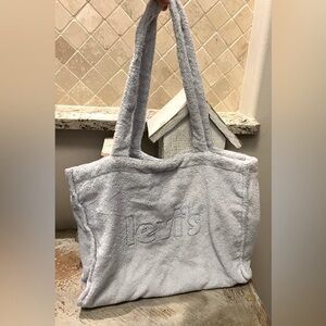 Levi's Blue Casual Tote Bag with Textured Design